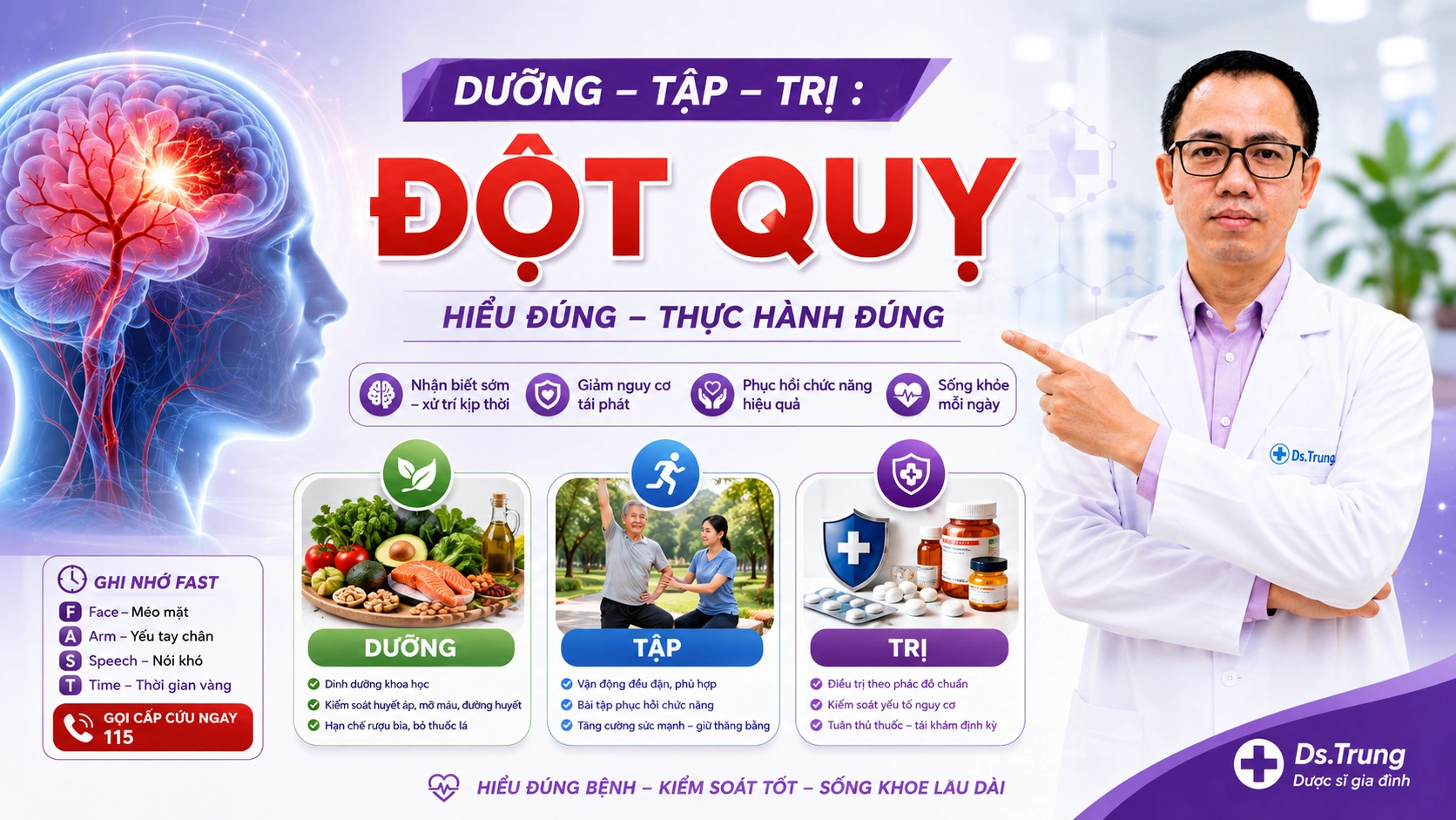 Dưỡng tập trị bệnh Đột quỵ