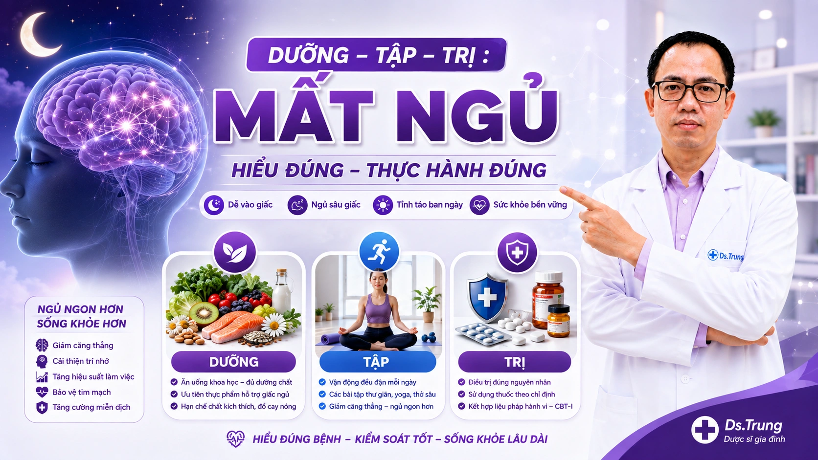 Dưỡng tập trị bệnh mất ngủ