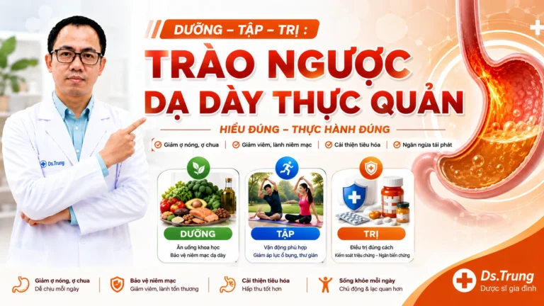 Dưỡng tập trị bệnh trào ngược dạ dày thực quản