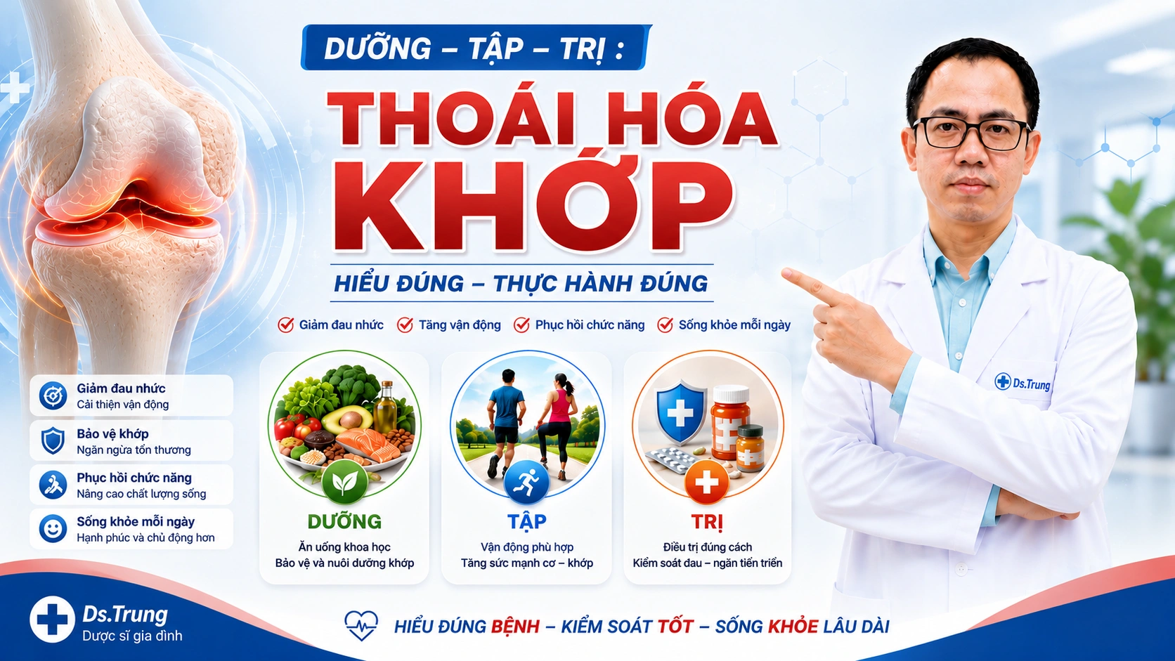 Dưỡng tập trị bệnh thoái hóa khớp