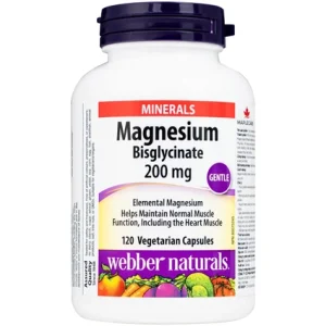 Viên uống Magnesium Bisglycinate – Webber Naturals – (120 viên)