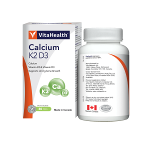 Viên uống Calcium K2 D3 – VitaHealth – Bổ sung canxi, vitamin K2 và D3 (30 viên)