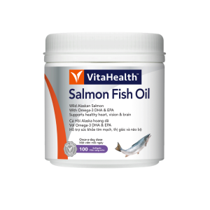 Viên uống Salmon Fish Oil – VitaHealth – Bổ sung Omega-3 DHA và EPA (100 viên)
